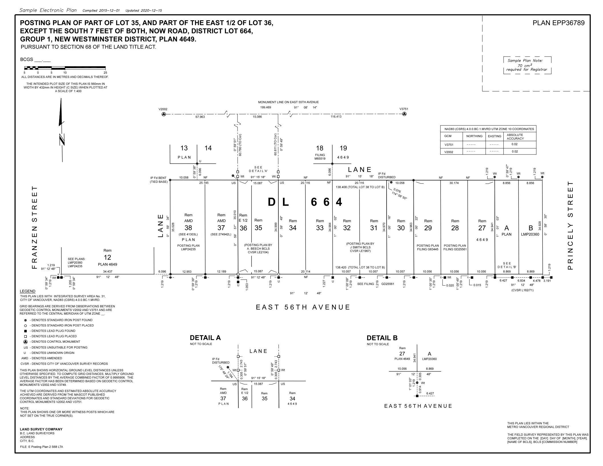 Boundary Retracement Survey Plan Example