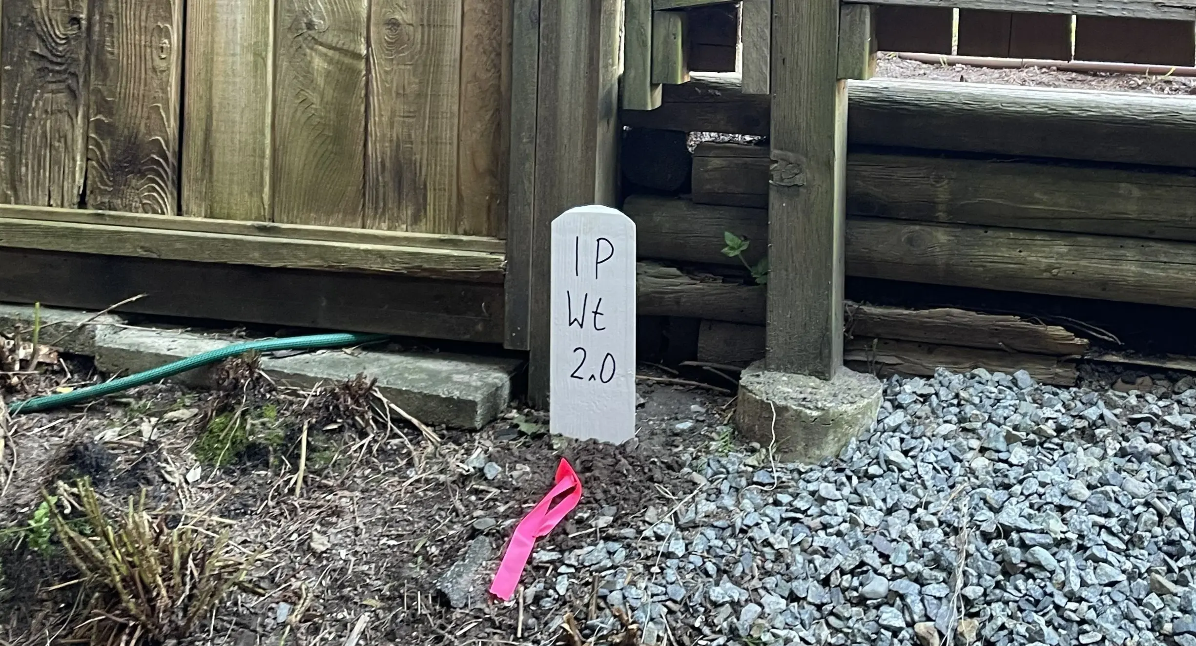 Subdivision Field Survey with physical property line marked