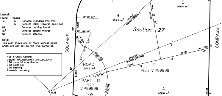 Surveying equipment on a residential property subdivision